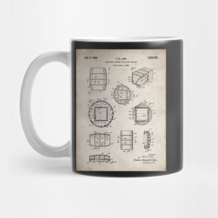 Whisky Barrel Patent - Whisky Art - Antique Mug